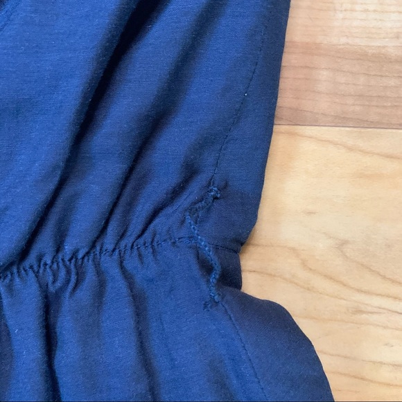 Kas New York Women’s Navy Blue One Shoulder Eyelet Ruffle Dress, Size Medium - Picture 4 of 12